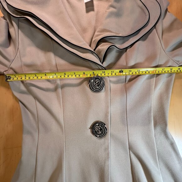 Vintage Design Today’s Women's Double Layered Collar Coat Large - Picture 12 of 13